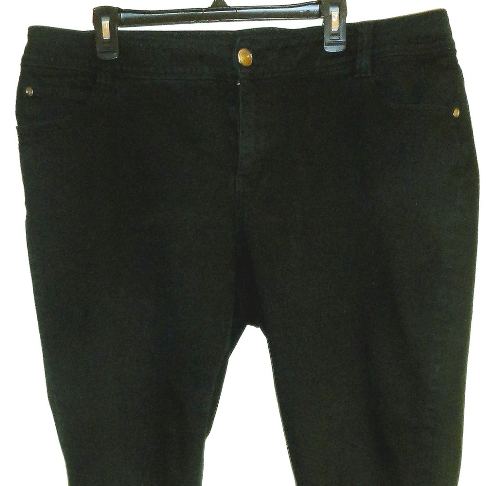 Lane Bryant Black Jeans with silver ankle zipper